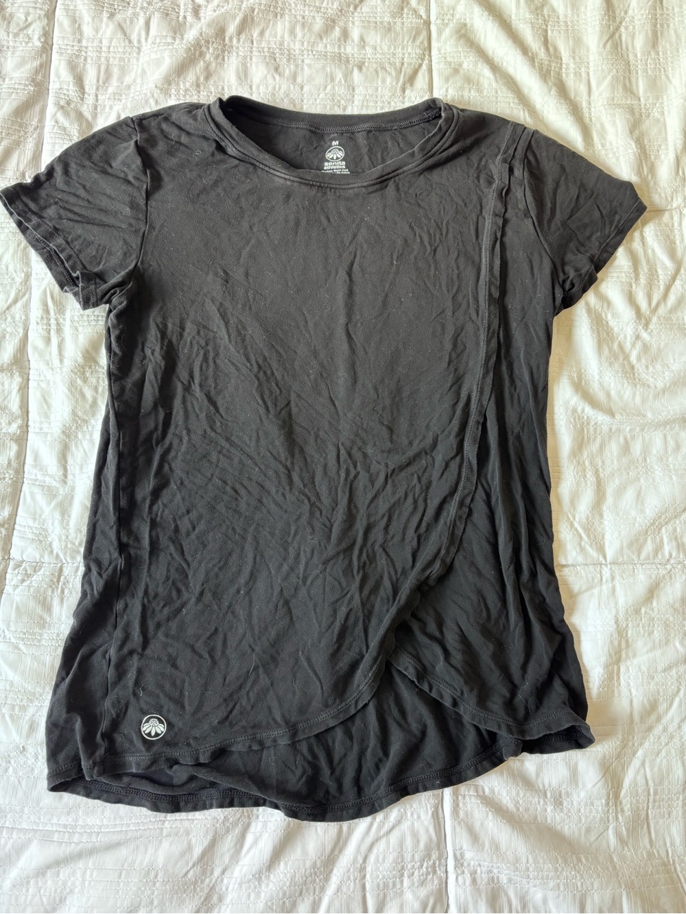 Senita Athletics Black Short Sleeve Nursing Tee